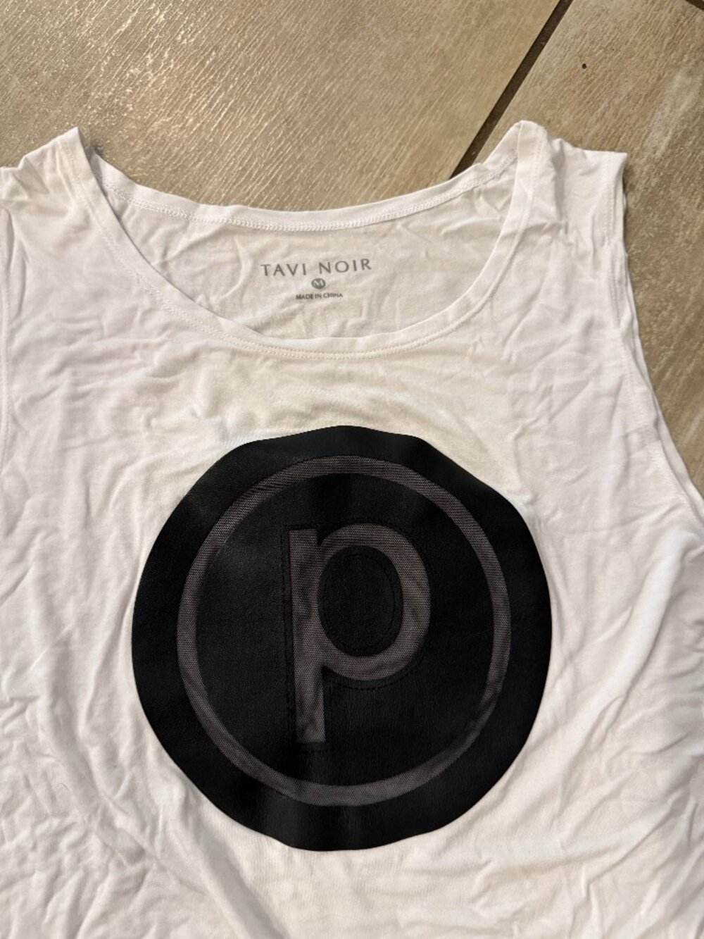Tavi Noir Pure Barre White Logo Workout Tank M